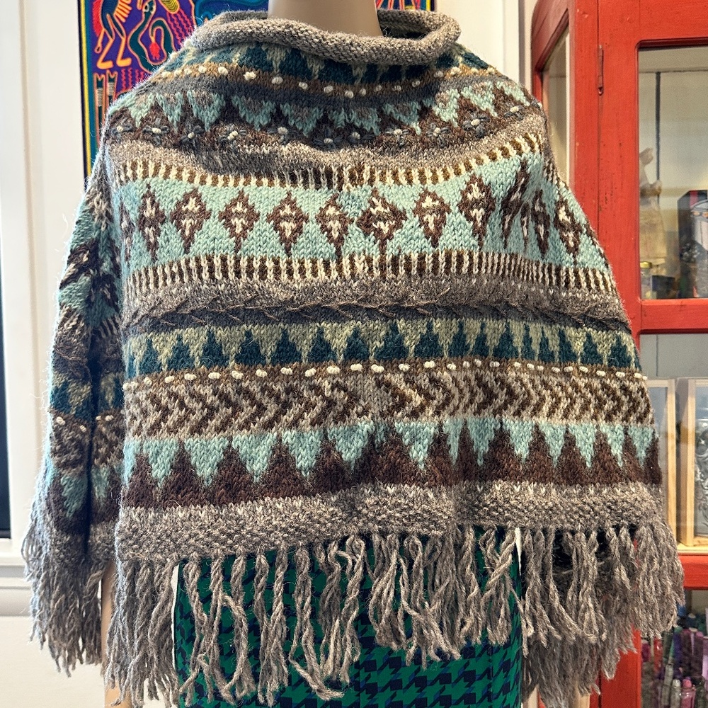 Sundance Lost Horizons 100% Wool Mila Poncho OS NWT - Picture 3 of 5